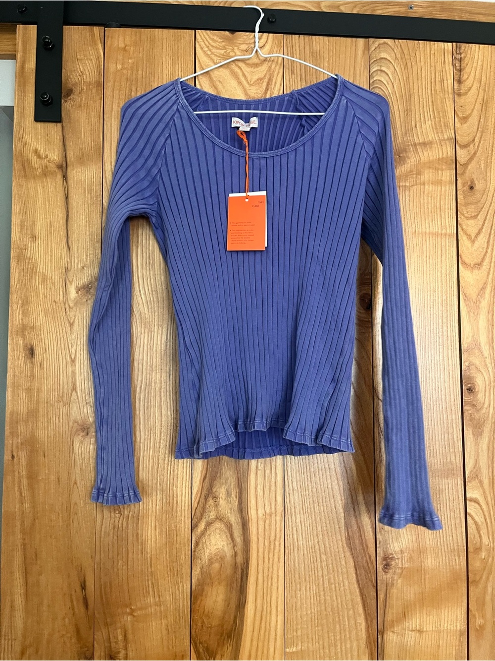 Knox Rose Ribbed Long-Sleeve Top - Lavender Purple